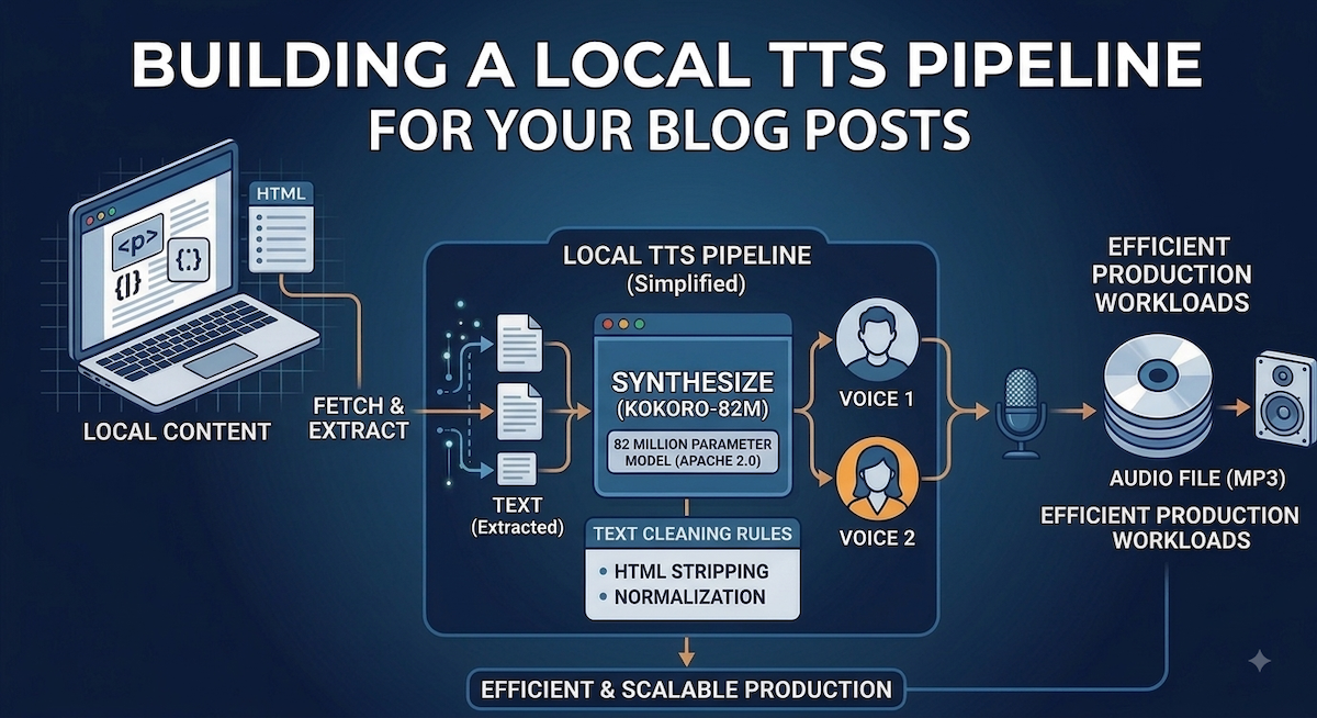 Building a Local TTS Pipeline with Kokoro For My Blog Posts