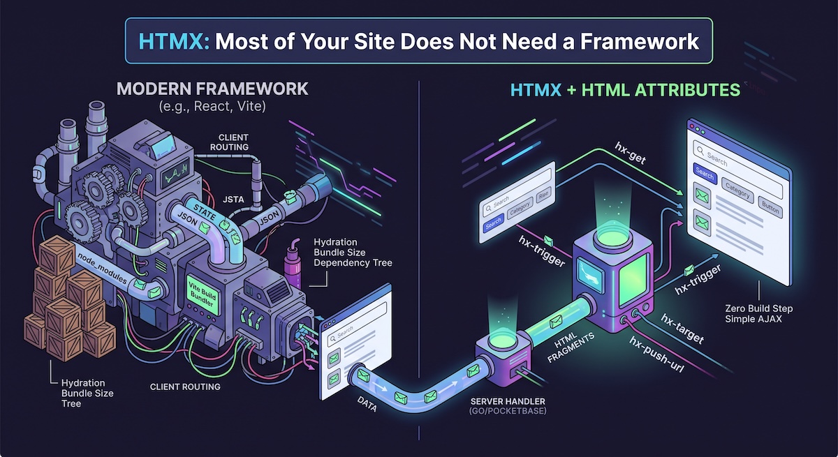 HTMX: Most Sites Don't Need a Framework