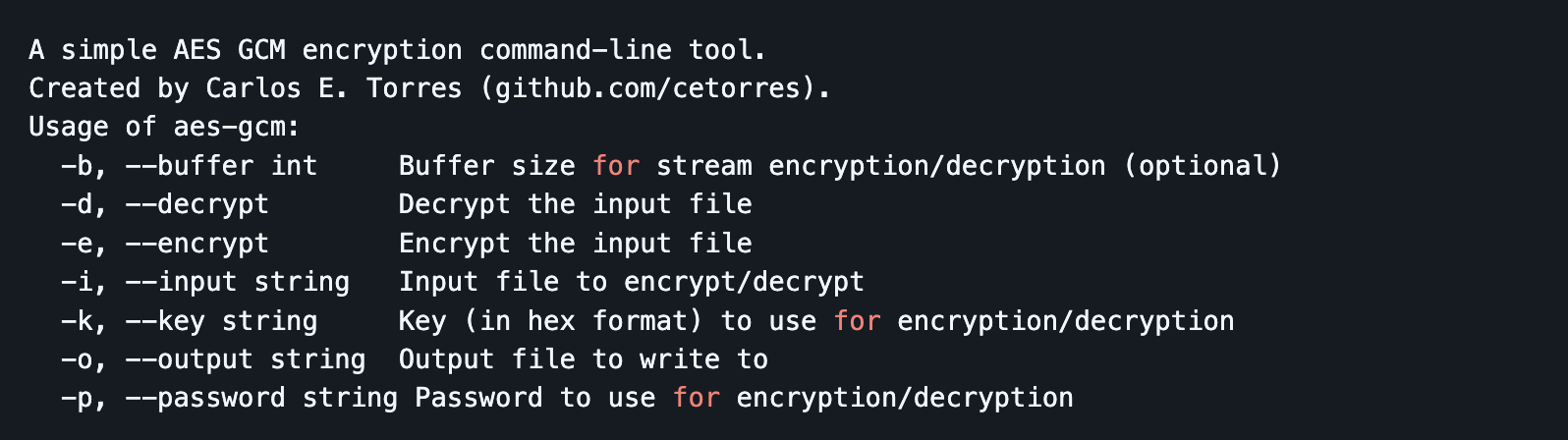 aes-gcm CLI