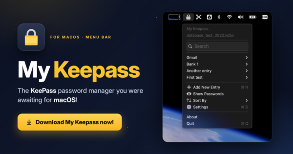 My Keepass - Menubar Passwords
