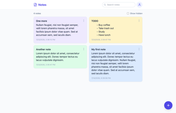 Notes app